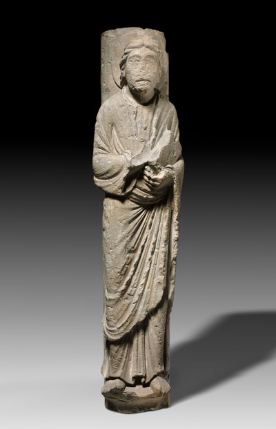 使徒の柱状の像、シャロン＝シュル＝マルヌ、1180年頃（石灰岩 作： French School