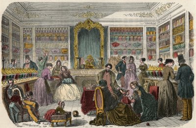 19世紀のパリの洋菓子店 - Edmond Texier 1852年の「Tableau-de-Paris」に掲載された図版 作： French School