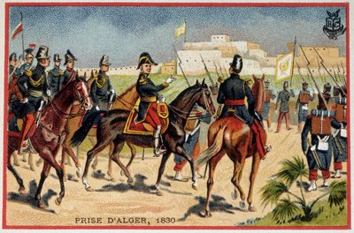 アルジェリア征服：ブルモン伯爵（ルイ・オーギュスト）（1773年～1846年）、アルジェ攻略にて 作： French School