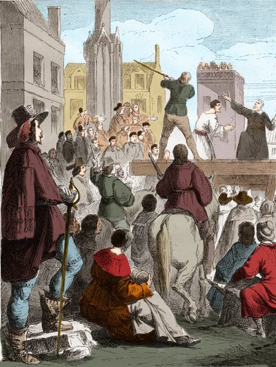 シャレの陰謀。シャレー伯爵アンリ・ド・タレーラン（1599-1626）がリシュリューとの共謀により処刑される。ナント 作： French School