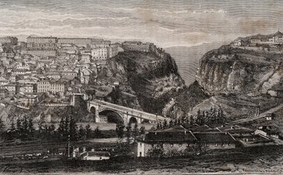 コンスタンティヌス（アルジェリア） - V.A.マルト・ブラウンの「La France illustree: Geography, history, statistical administration」に掲載された彫刻。1884 作： French School
