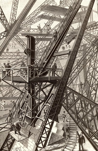 エッフェル塔、パリの建設 作： French School