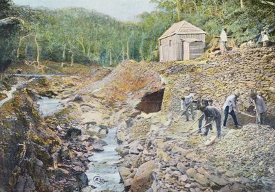ニューカレドニアの銅鉱山、19世紀後半のジローによる彫刻 作： French School