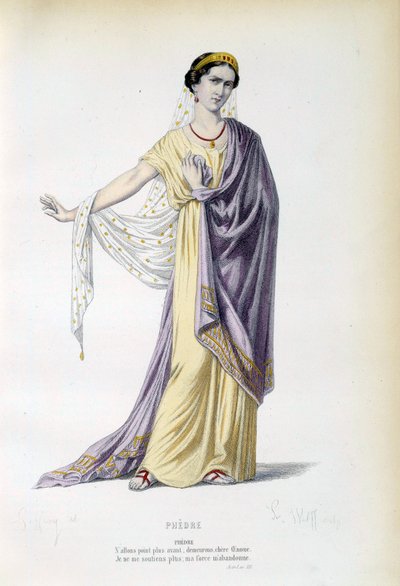 ジャン・ラシーヌ（1639-1699）の同名作品「ペドル」の衣装 19世紀パリ、フランスのコメディ 作： French School