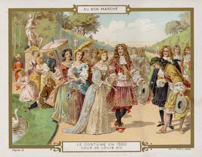 1600年の衣装-ルイ14世の宮廷 作： French School