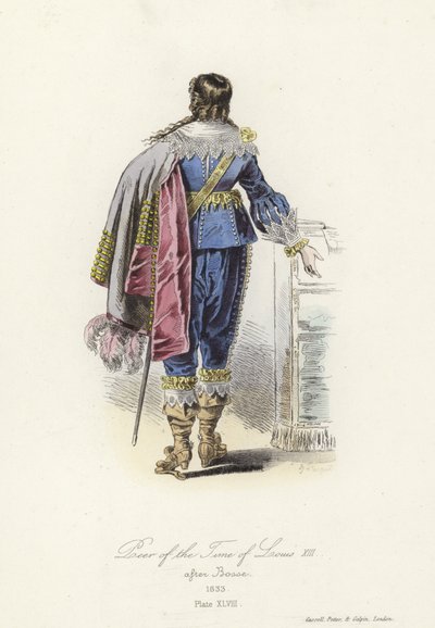 フランスのルイ13世の時代の衣装 作： French School