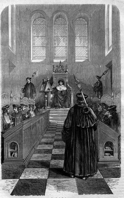 ナルボンヌ公会議（1054年）：神の平和を確立した公会議の一つ。モーリス・ラシャトレ著「Histoire des Papes-Rois-Queen and Empereurs a travers les centuries」に掲載されている図版 作： French School