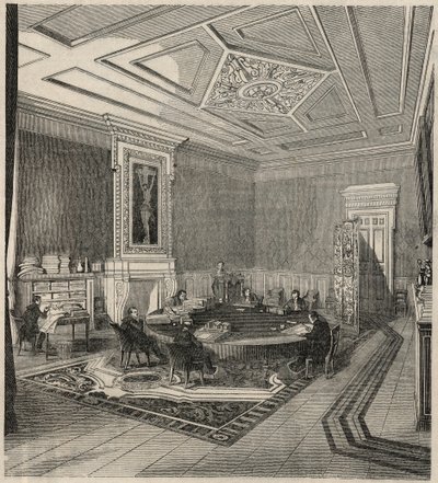 監査役会 - 委員会室 - Edmond Texier 1852年の "Tableau-de-Paris "に掲載された図版 作： French School