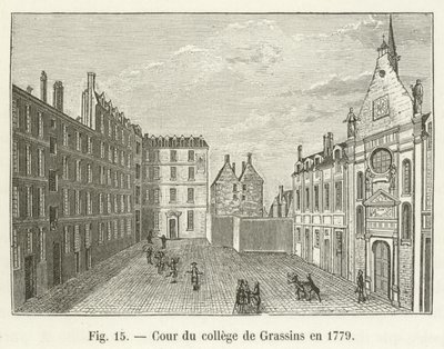 1779年のグラッサンカレッジコート 作： French School