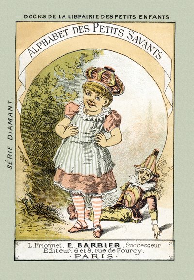 表紙 - タイトルのベベのように笑うときは、A A A A A A A Aと言うんだよ - 「Alphabet des petits savants」より 19世紀後半（クロモリトグラフ 作： French School