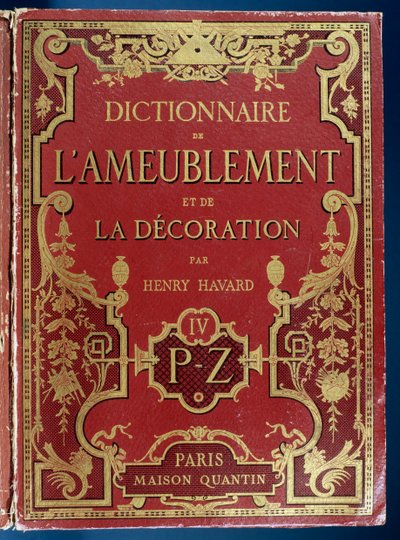 家具と装飾の辞典」の表紙 作： French School