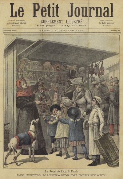 ルプティジャーナルの表紙、1892年1月2日 作： French School