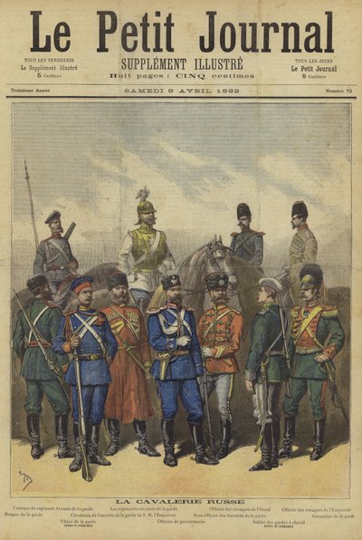 ルプチジャーナルの表紙、1892年4月9日 作： French School