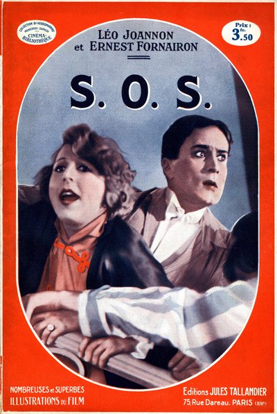 カーマイン・ガローネ監督の同名映画をイメージした書籍『S.O.S.(SOS)』の表紙。1908年に実用化されたモールス信号のCall for help, distress signalの頭文字を描いたもの。エディション ジュール・タランディエ（リトグラフ版 作： French School