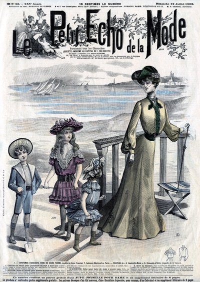 女性誌（週刊誌）「Le Petit Echo de la Mode」7月12日付n28号の表紙 作： French School