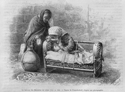 今日シリアからマロナイトへの揺りかご。フェニシア、レバノン、ジューディーへの旅。 1884年、ルイシャルルエミールロルテの1875-1880（bw彫刻） 作： French School