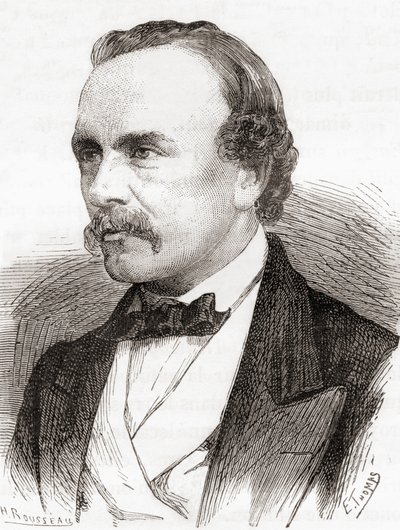 クロムウェル・フリートウッド "C.F. "ヴァーレイ、1870年頃に出版された『Les Merveilles de la Science』より（エングレーヴィング） 作： French School