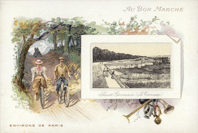 パリ近郊のサイクリング、サンジェルマン 作： French School
