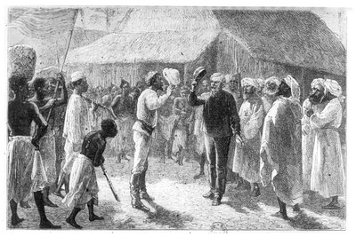 ヘンリー・モートン・スタンレー（1841-1904）による「リビングストーンの見つけ方」のDavid Livingstone（1813-73） 作： French School