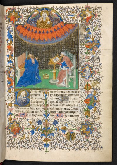 ダビデと主、『恐れを知らぬヨハネのブレヴィアリア』、Add.35311, f.8r 作： French School