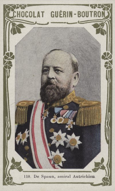 De Spaun、オーストリアの海軍大将（カラー写真） 作： French School