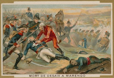 マレンゴの戦いでのデサイクス将軍の死、1800年 作： French School