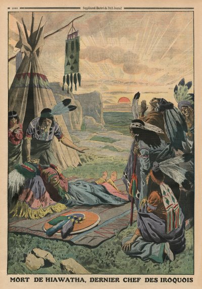 ハイアワサの死、「ルプチジャーナル」の裏表紙イラスト、補足イラストレーター、1913年7月27日 作： French School