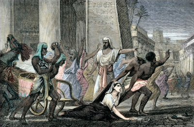 アレクサンドリア総主教シリルの信奉者に殺害されたヒパティアの死（19世紀末）（彫刻作品 作： French School