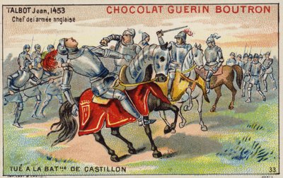 カスティヨンの戦いでのジョン・タルボットの死（クロモリト 作： French School
