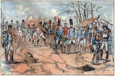 5月28日、Esslingの戦いでのMarechal Jean Lannes（1769-1809）の死。 作： French School