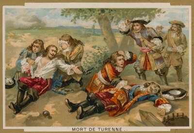 1675年7月27日、ザルツバッハの戦いでトゥレンヌ元帥の死 作： French School