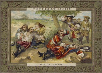 1675年7月27日、ザルツバッハの戦いでトゥレンヌ元帥の死 作： French School