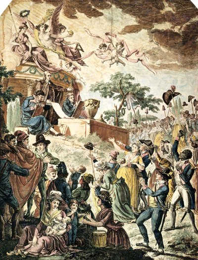 植民地における奴隷制を廃止する全国大会令、1794年2月4日 作： French School
