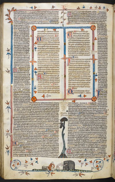 Gregory IX:n säädökset Bernard of Parman kiillolla ("Smithfield Decretals"), MS Royal MS 10 E IV, f.145v, n.1300-40 (muste pergamentilla) 作： French School