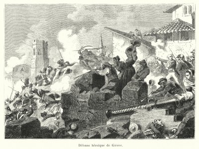 ジローナの英雄的なディフェンス（刻印 作： French School