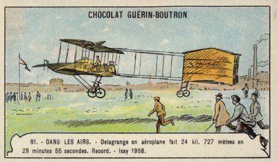 29分55秒で24km以上の距離を飛行機で飛行するという記録を打ち立てたデラグランジュ（フランス・イッシー市 作： French School