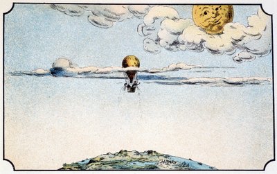 気球で月に向かって出発 - A. de Ville-d