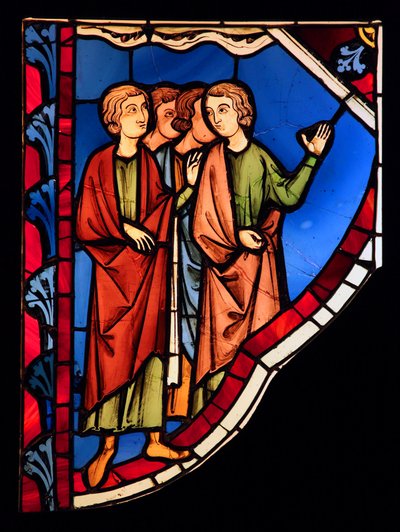 人々のグループを描いた、例Ste Chapelle、Bay G 作： French School