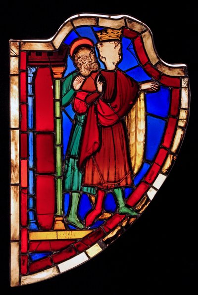 Ste Chapelle（ベイC、エステルウィンドウ）の2人を描いた 作： French School