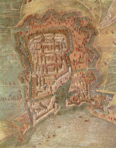詳細 - 1627 年から 1668 年にかけてのリシュリュー枢機卿の軍隊によるラ ロシェル包囲戦 (キャンバスに油彩) 作： French School