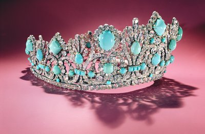 Diadem、1810年に依頼されたナポレオン1世（1769-1821）からマリールイーズ（1791-1847）への贈り物（ダイヤモンド＆ターコイズ） 作： French School