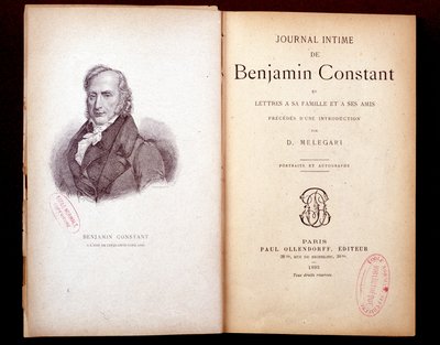 ベンジャミン・フィンストントの日記。1895年版。 作： French School