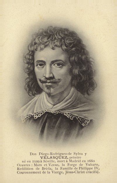 ディエゴ・ベラスケス、スペインの画家（リトグラフ） 作： French School