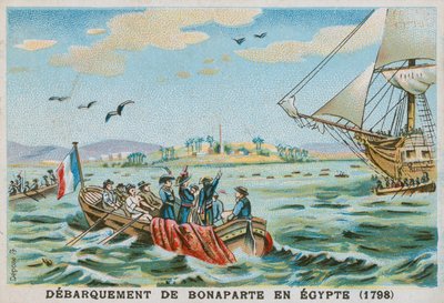 1798年のエジプトでのナポレオン下船 作： French School