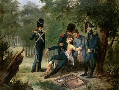 1813年10月30〜31日のハナウの戦いでのLarreys医師の救急車 作： French School