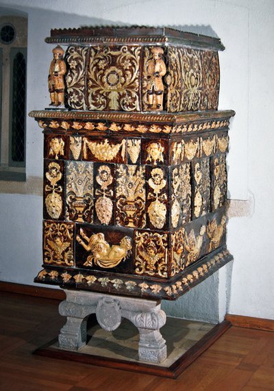 家庭用ストーブ、c。 1705（セラミック） 作： French School