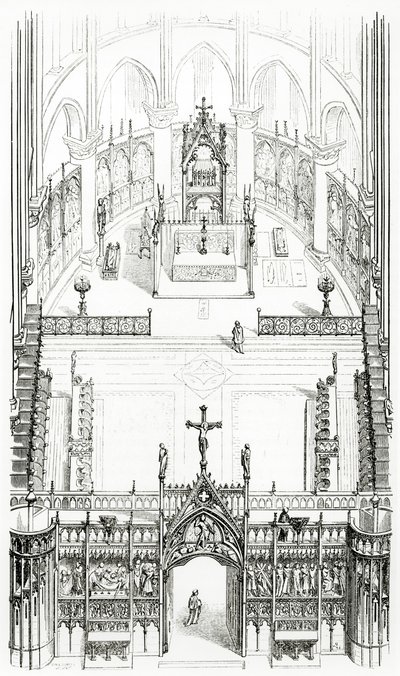 1861年から11世紀までのフランス建築の辞書レゾネからの描画 作： French School