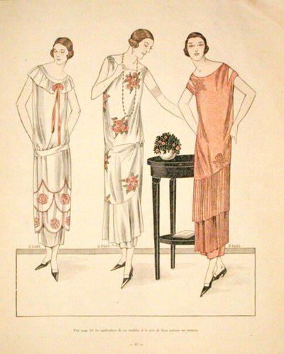 La Veritable Mode Francaise de Paris」より、女性用ドレス 作： French School