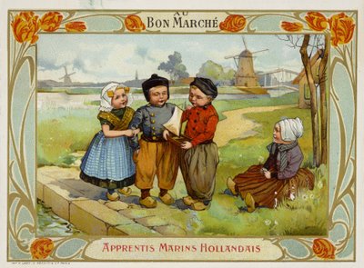 セーリングボートを見てオランダの子供たち 作： French School