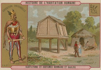 古代ドイツとガリアの住居と衣装 作： French School